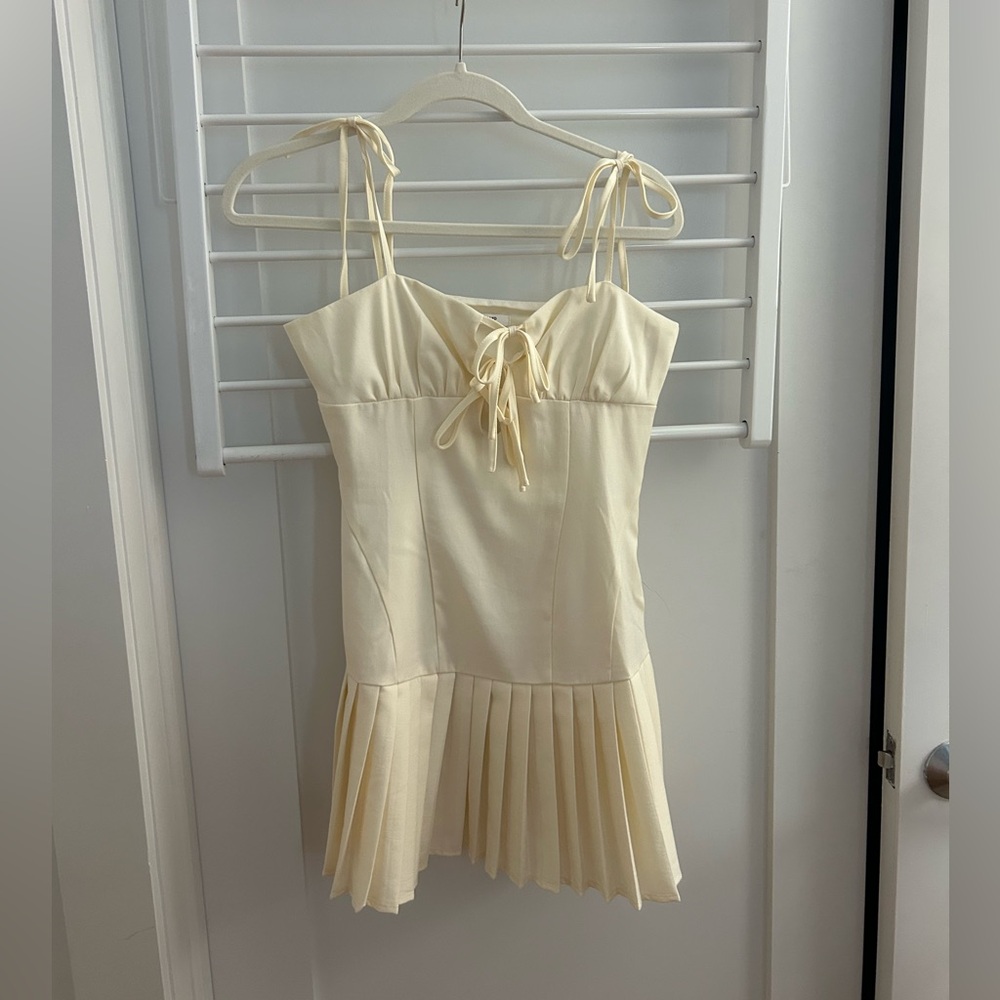 NWOT Peppermayo Ivory Tie-Front Dress